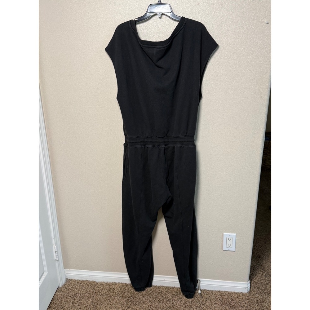 Spiritual Gangster Womens Black Sleeveless Cotton Jumpsuit XL Relaxed Lounge - Picture 6 of 10